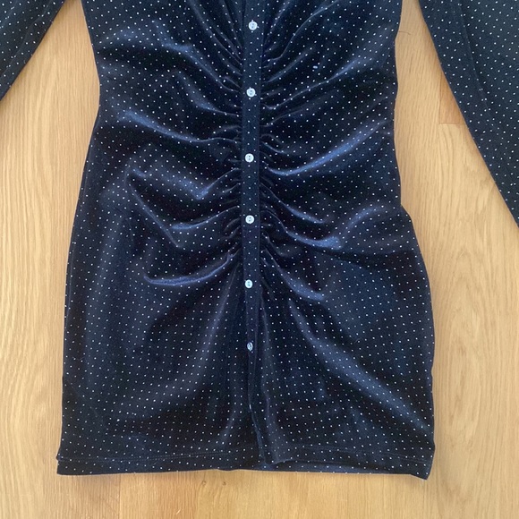 NWT Zara Mini Velvet Dress - Picture 4 of 5
